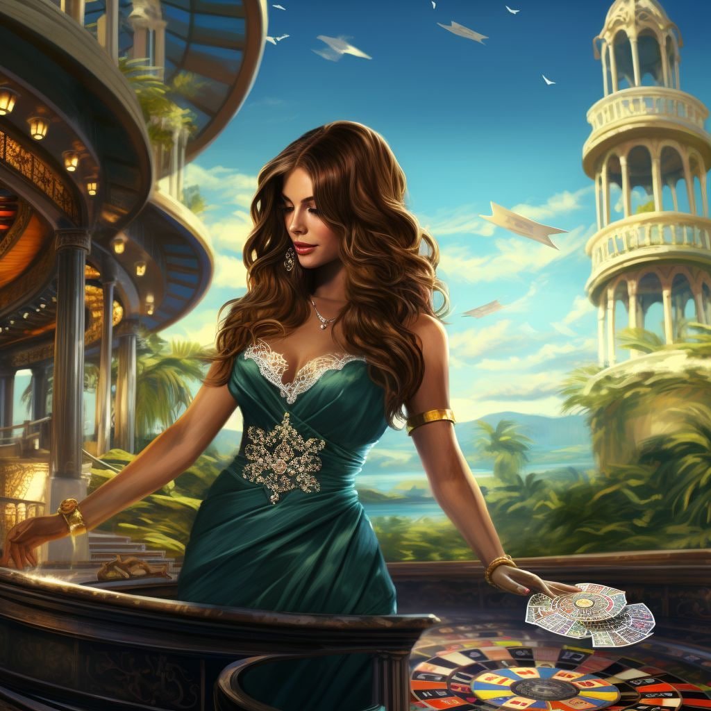 Ilustrasi permainan bingo online dengan kartu dan bola bingo